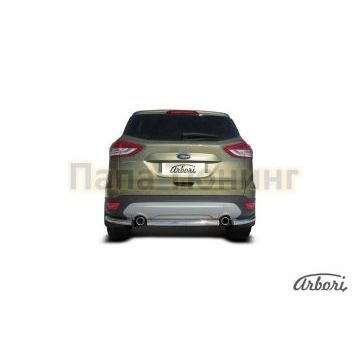 Защита заднего бампера 57 мм Slitkoff для Ford Kuga 2013- Защита заднего бампера 57 мм Slitkoff для Ford Kuga 2013-