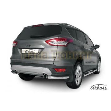 Защита задняя уголки 57 мм Slitkoff для Ford Kuga 2013- Защита задняя уголки 57 мм Slitkoff для Ford Kuga 2013-