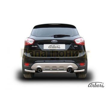 Защита заднего бампера 57 мм Slitkoff для Ford Kuga 2008-2013 Защита заднего бампера 57 мм Slitkoff для Ford Kuga 2008-2013