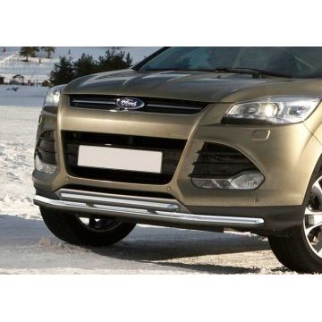 Защита передняя двойная 57-42 мм Rival для Ford Kuga 2013-2016