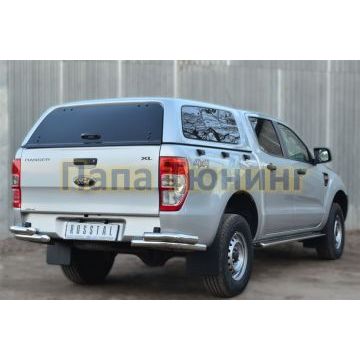 Защита задняя уголки d57 РусСталь для Ford Ranger 2012-2015