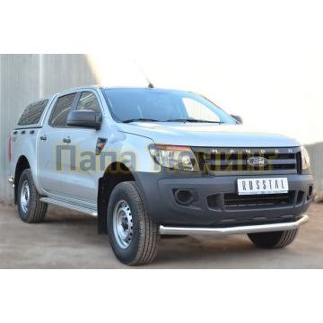 Защита переднего бампера d76 РусСталь для Ford Ranger 2012-2015