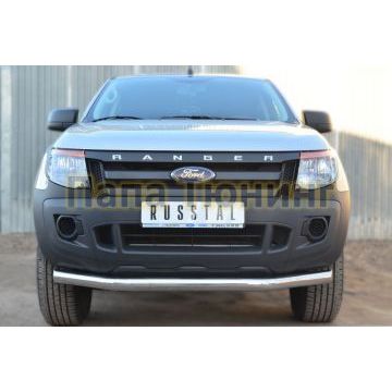 Защита переднего бампера d76 РусСталь для Ford Ranger 2012-2015