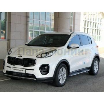 Пороги алюминиевые OEM-style с логотипом Sportage для Kia Sportage 2016-2021