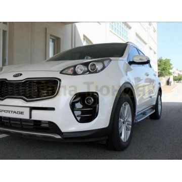 Пороги алюминиевые OEM-style с логотипом Sportage для Kia Sportage 2016-2021