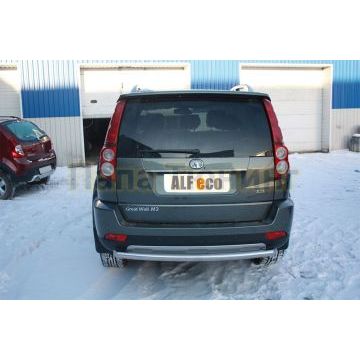 Защита заднего бампера 60 мм ALFeco для Great Wall Hover H3 2014-2017