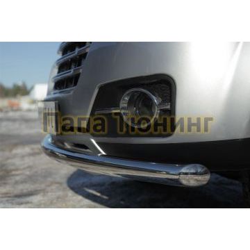 Защита переднего бампера d57 дуга РусСталь для Great Wall Hover H3 2014-