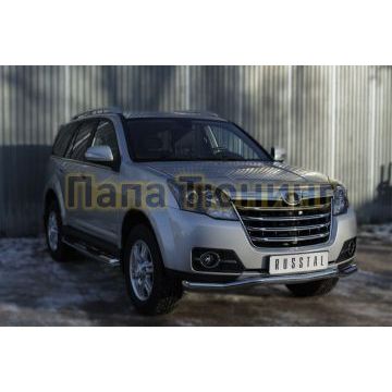 Защита переднего бампера волна d57 РусСталь для Great Wall Hover H3 2014-