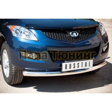 Защита переднего бампера d76 дуга РусСталь для Great Wall Hover H5 2011-2015