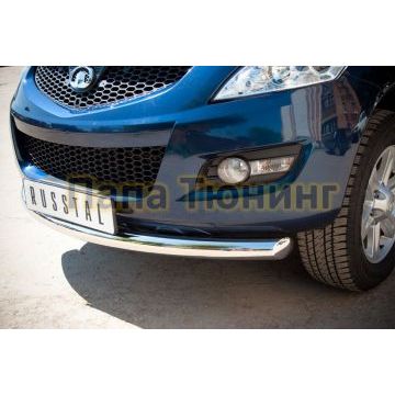 Защита переднего бампера d76 дуга РусСталь для Great Wall Hover H5 2011-2015