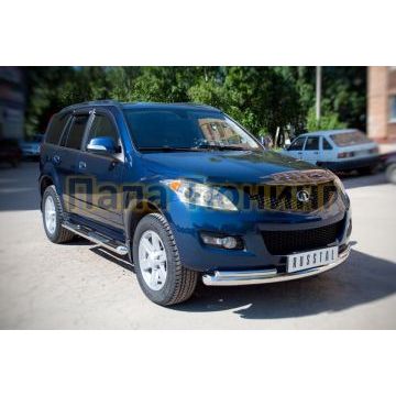 Защита передняя двойная d76-d42 РусСталь для Great Wall Hover H5 2011-2015