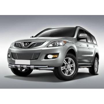 Защита передняя двойная с накладками 76-57 мм Rival для Great Wall Hover H5 2011-2015