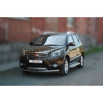 Защита передняя двойная 60-60 мм ALFeco для Geely Emgrand X7 2017-