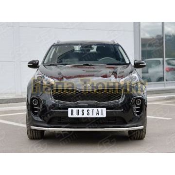 Защита переднего бампера d42 РусСталь для Kia Sportage 2016-2021