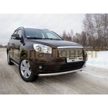 Защита переднего бампера 60 мм ТСС для Geely Emgrand X7 2013-2016