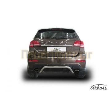 Защита заднего бампера скоба 57 мм Slitkoff для Haval H2 2014-