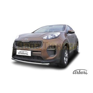Защита переднего бампера 57 мм Slitkoff для Kia Sportage 2016-2018