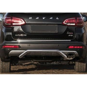 Защита заднего бампера скоба 57 мм Rival для Haval H6 2014-