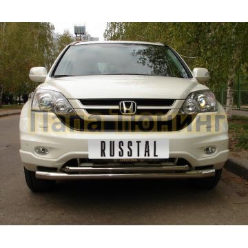 Защита передняя двойная d57-d42 РусСталь для Honda CR-V 2010-2012