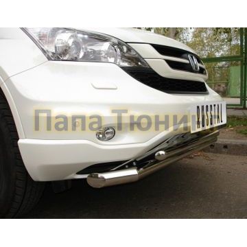 Защита передняя двойная d57-d42 РусСталь для Honda CR-V 2010-2012