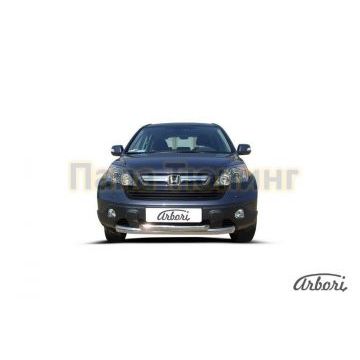 Защита передняя двойная 57-57 мм Slitkoff для Honda CR-V 2010-2012