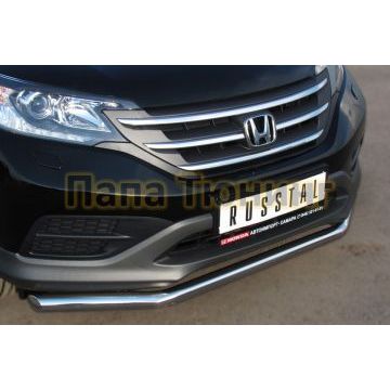 Защита переднего бампера d57 секции РусСталь для Honda CR-V 2012-2015