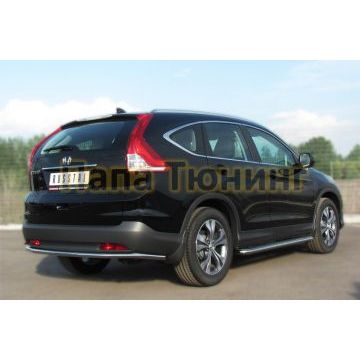 Защита заднего бампера d42 РусСталь для Honda CR-V 2012-2015