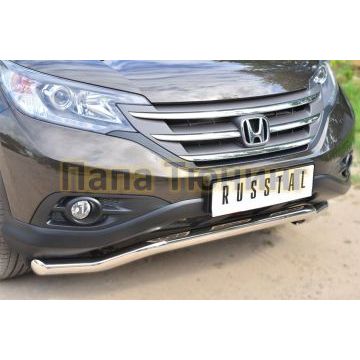 Защита переднего бампера волна d57 РусСталь для Honda CR-V 2012-2015