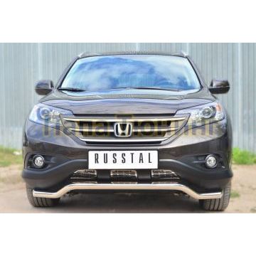 Защита переднего бампера волна d57 РусСталь для Honda CR-V 2012-2015