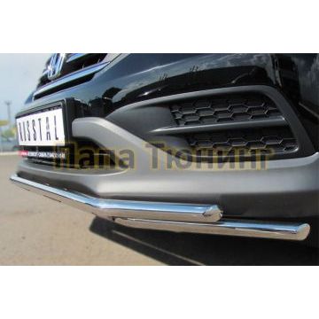 Защита передняя двойная с секциями 42-d42 РусСталь для Honda CR-V 2012-2015