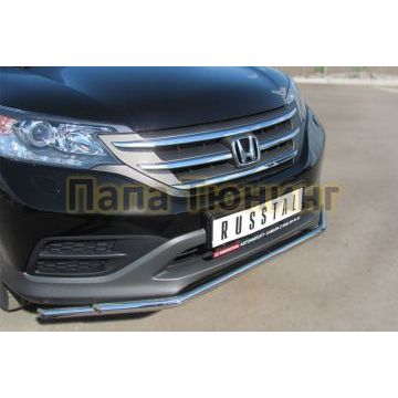Защита передняя двойная с секциями 42-d42 РусСталь для Honda CR-V 2012-2015