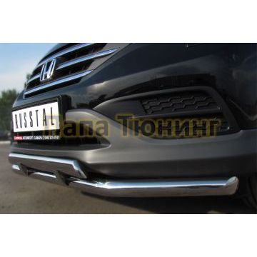 Защита передняя двойная 63-75х42 мм РусСталь для Honda CR-V 2012-2015