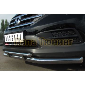 Защита передняя двойная d57-d42 РусСталь для Honda CR-V 2012-2015