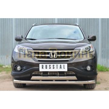 Защита передняя двойная 76-75х42 мм дуга РусСталь для 2012-2015