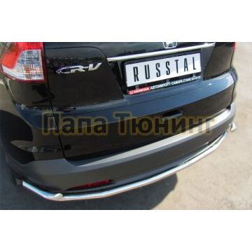 Защита заднего бампера с уголками d42 РусСталь для Honda CR-V 2012-2015