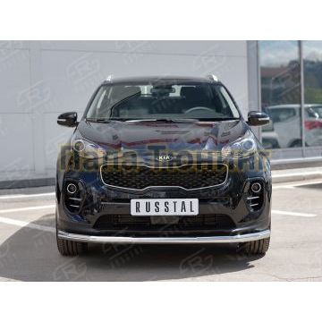 Защита переднего бампера d57 РусСталь для Kia Sportage 2016-2021