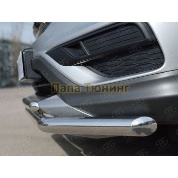 Защита передняя двойная 60-d42 РусСталь для Honda CR-V 2015-2017