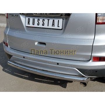 Защита заднего бампера d57 РусСталь для Honda CR-V 2015-2017