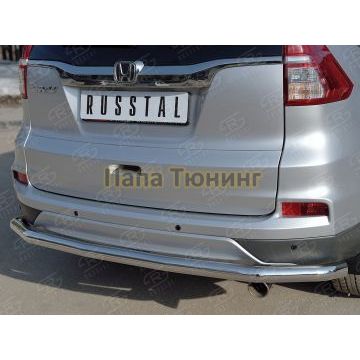 Защита заднего бампера d57 секции РусСталь для Honda CR-V 2015-2017