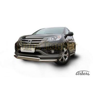 Защита передняя двойная 76-57 мм Slitkoff для Honda CR-V 2012-