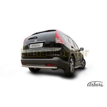 Защита заднего бампера радиусная 57 мм Slitkoff для Honda CR-V 2012-