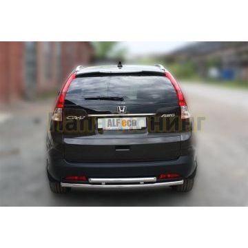 Защита заднего бампера двойная 50-50 мм ALFeco для Honda CR-V 2012-2015