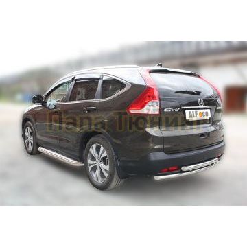 Защита заднего бампера двойная 50-50 мм ALFeco для Honda CR-V 2012-2015