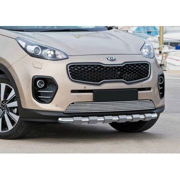 Защита передняя усиленная 57 мм Rival для Kia Sportage 2016-2018