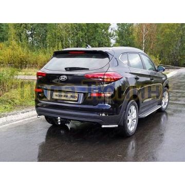 Защита задняя уголки 42 мм для Hyundai Tucson 2018-2021