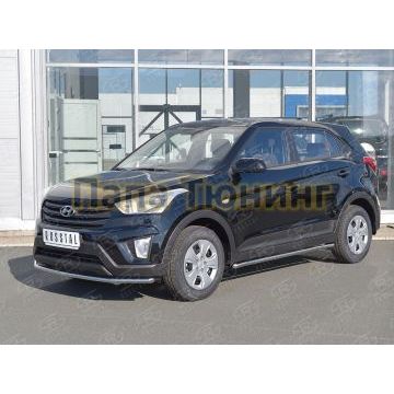 Защита переднего бампера d42 РусСталь для Hyundai Creta 2016-2021
