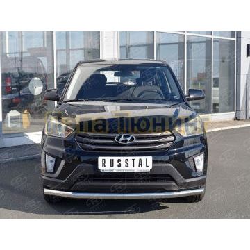 Защита переднего бампера d57 РусСталь для Hyundai Creta 2016-2021