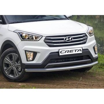 Защита переднего бампера 57 мм Rival для Hyundai Creta 2016-2021