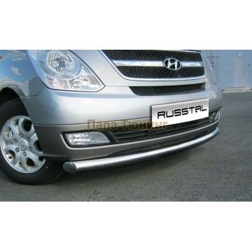 Защита переднего бампера d76 РусСталь для Hyundai H-1 Starex 2007-2018