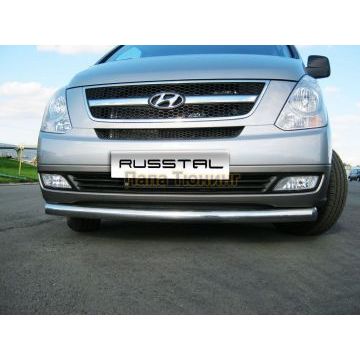 Защита переднего бампера d76 РусСталь для Hyundai H-1 Starex 2007-2018